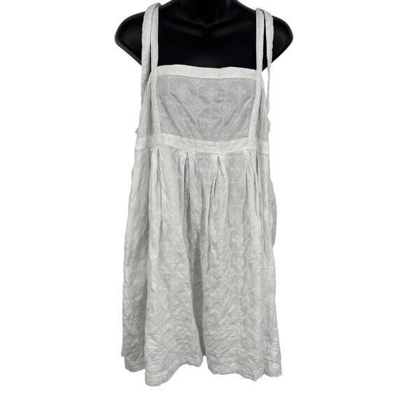 Old Navy Womens Size Large Petite PL LP White Embroidered Sundress Eyelet NWT Ne - Picture 1 of 7